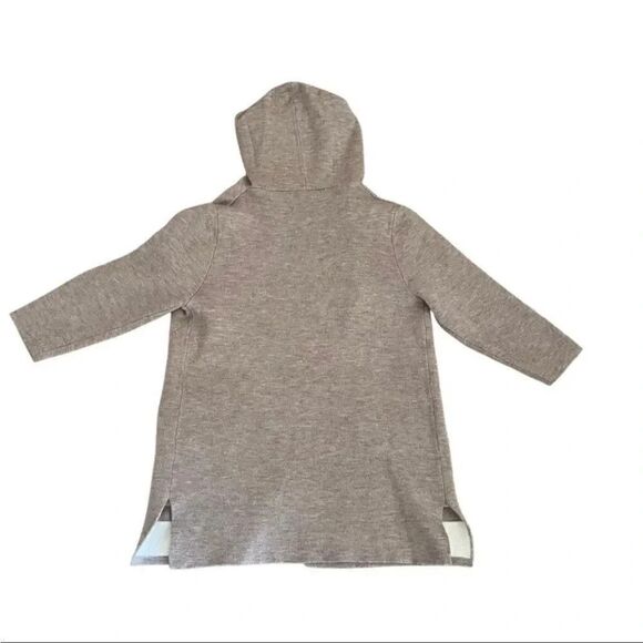 Zara Girls Hooded Open Cardigan Tan Lightweight SZ 6 - Picture 5 of 10